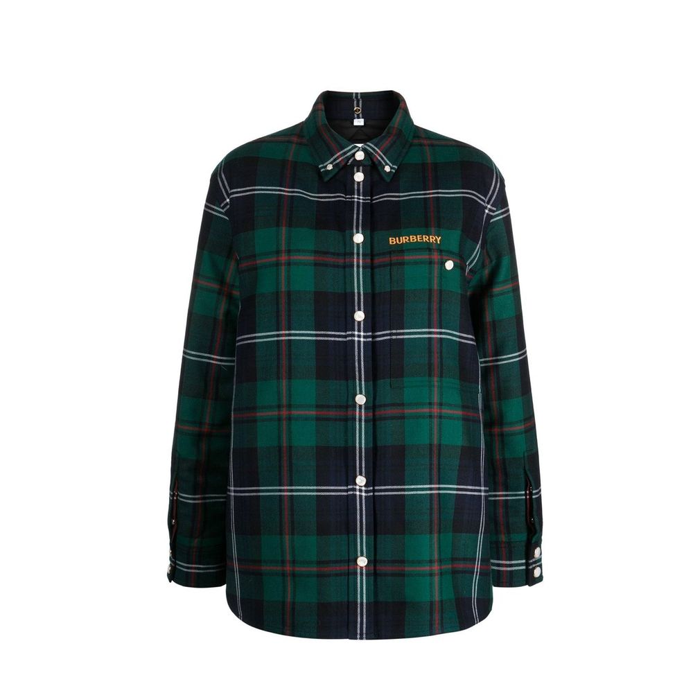 Burberry Bicolor Wool Pattern Shirt